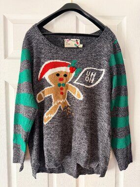Christmas Gingerbread Knit Sweater – Size XXL